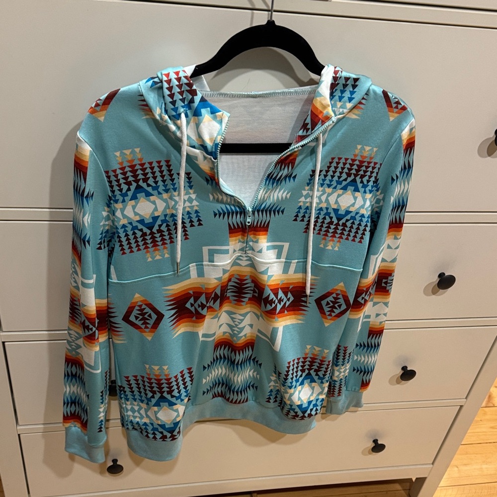 Colorful Geometric Pattern Hoodie